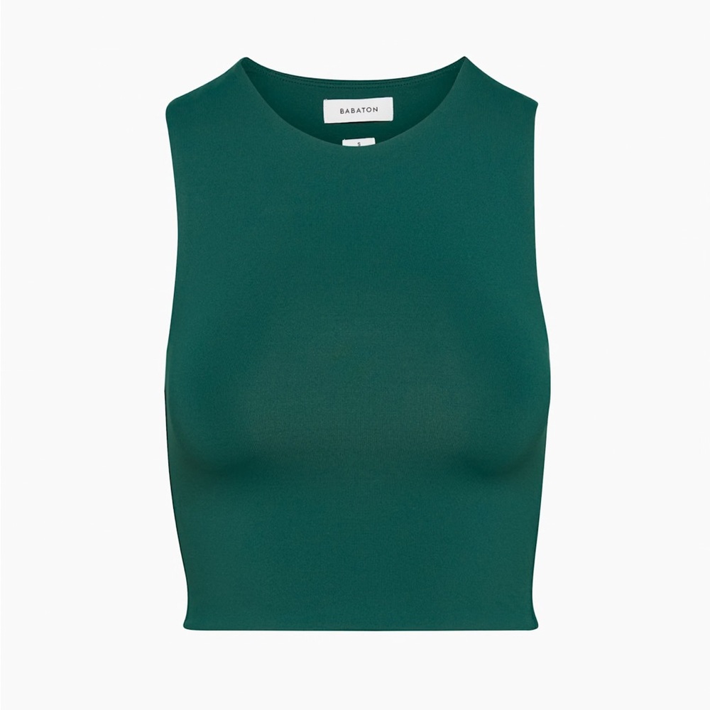 Aritzia Babaton Contour Muscle Tank in Monarch Teal